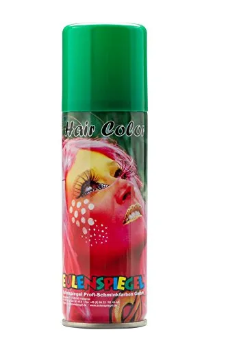 Eulenspiegel 819326 - Color Haarspray, grün, 125 ml, Karneval, Halloween, Mottoparty