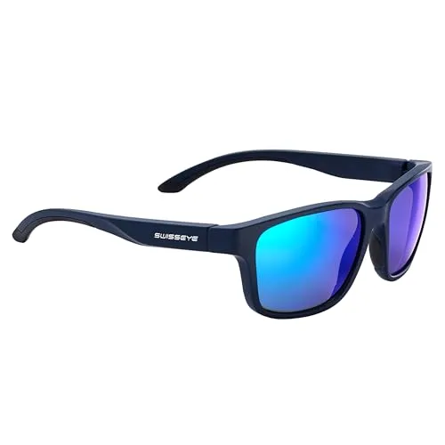 SWISSEYE Sportbrille Joy (100% UVA-, UVB- und UVC-Schutz, splitterfreies Fassungsmaterial TR90, Polycarbonatscheiben, inklusive Mikrofaserbeutel), black matt