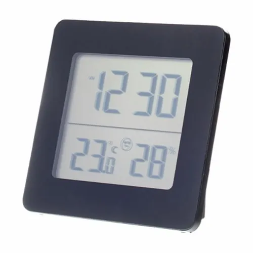 TFA 30.5038.01 Wetterstation schwarz - Wetterstation mit präzisen Messungen, zeigt Temperatur, Luftfeuchtigkeit und Wettervorhersage – ideal für Ihr Zuhause.