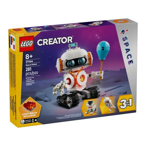 LEGO 31164 Weltraum-Roboter - Kreatives LEGO Creator Set mit 281 Teilen für intergalaktischen Spaß. Ideal für Kinder ab 8 Jahren, fördert die Fantasie und das technische Verständnis. Perfekt für kleine Baumeister!