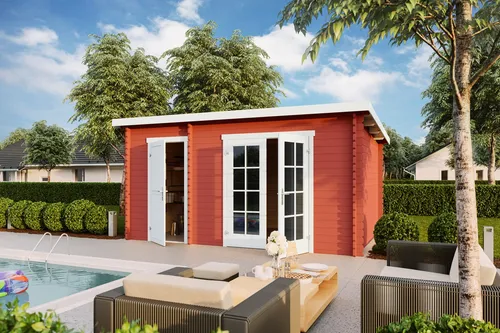Gartenhaus Outdoor Life Belmont 2 mit Fußboden in rot von Lasita Maja