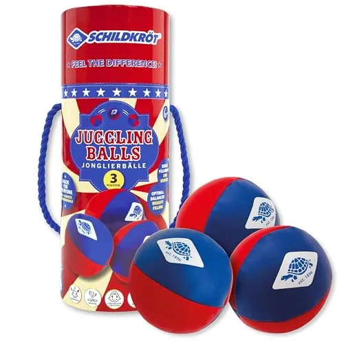 Schildkröt Jonglierbälle 3er Set I Ø 6 cm I perfekt ausbalancierte Juggling Balls I Jonglierset für Anfänger und Fortgeschrittene