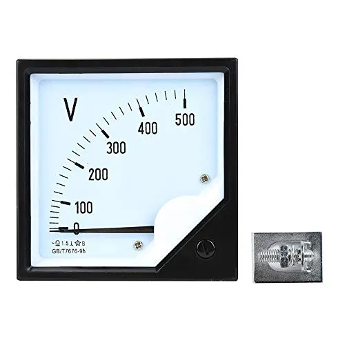 Akozon Analog Panel Spannungsmesser Meter Square Panel Spannungsmesser Voltmeter AC 0-500V für elektronische Steuergeräte