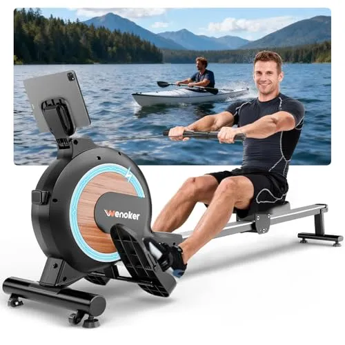 [2026 Neu] Wenoker leises Magnet-Rudergerät für Zuhause – 32 Stufen | 160kg LCD-Monitor, exklusive APP, Tablet-Halter. Ideal für Cardio-Training, Ganzkörpertraining & Home-Gym.