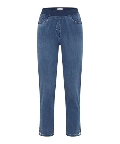 Raphaela by Brax Style Pamina 6/8 Denim Blau 44 - Modische 6/8 Denim-Hose in Blau, ideal für lässige Anlässe und bequem durch hohen Stretchanteil.
