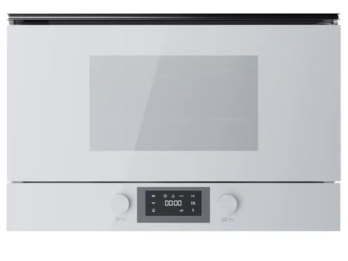 Küppersbusch MR 6330.0 W K-Series.3 Einbau-Mikrowelle Weiß - Einbau-Mikrowelle in elegantem Weiß mit 850 Watt Leistung, ideal für moderne Küchen und platzsparende Lösungen.