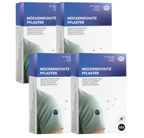 IEA Medical Insektenstichpflaster Mückenschutzpflaster Kinder (Multipack, 240 St., 40 x 6 Stück), Mückenschutz ohne Spray, Citronella Sticker, Reiseapotheke & Outdoor