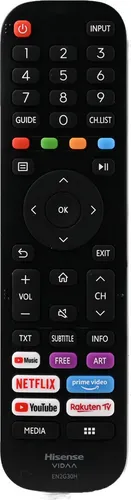 Hisense VIDAA Fernbedienung EN2G30H - Tastaturen für Hisense Smart TVs mit speziellen Tasten für Netflix, Prime Video und mehr. Keine Programmierung nötig, einfach Batterien einlegen und sofort nutzen!