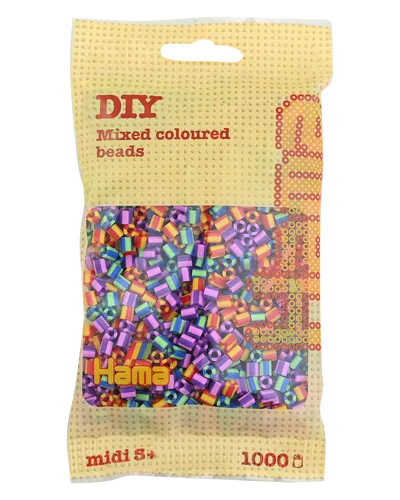 Midi Bügelperlen - Mix 92 gestreift 207-92 Ø 5 mm Hama Perlen Steckperlen 1000
