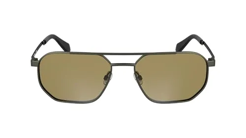 CALVIN KLEIN JEANS CKJ25202S Sonnenbrille - Sportbrillen mit kühner, rechteckiger Form aus hochwertigem Metall und doppeltem Metallsteg, ideal für einen unverwechselbaren Look.
