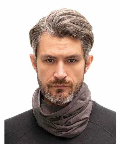 BRUBECK X-PERT Merino 54% Schlauchtuch | Bundeswehr & Jagd Stil | Halstuch & Schal | Multifunktional, Gr.:S - M, Farbe:Titanium