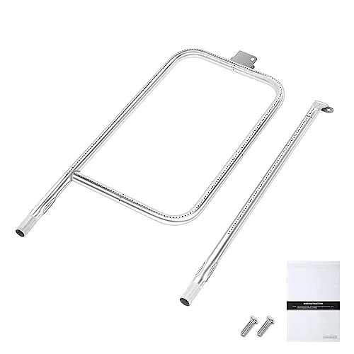 QuliMetal 65032 Grill Burner Tube for Weber Q3200, Q3000, Q320, Q300, 404341, 57060001, 586002 Gas Grills, Replacement Kit for Weber Q3 Series, Replaces 60036, 80385, 304 Stainless Steel, 22.75 inch