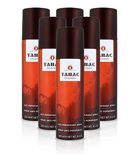 Tabac Original Deodorant, Anti-Transpirant, 200 ml, 6 Stück - 200 ml alkoholfreies Deodorant mit langanhaltendem, unverwechselbarem Duft. Ideal für ein gepflegtes Frische-Gefühl im Alltag.