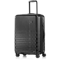 Pack Easy Flow 4 Rollen Trolley M 66 cm – Schwarz - Trolley in elegantem Schwarz, mit 4 Rollen und Dehnfalte für zusätzliches Gepäckvolumen, ideal für Reisen und Wochenendausflüge.