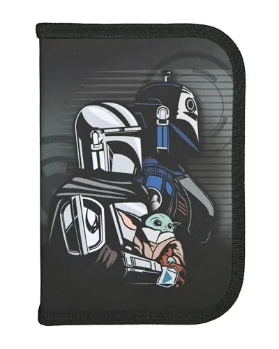 Scooli - Gefülltes Schüleretui Star Wars - Federmäppchen mit hochwertigen Stiften & Zubehör - Ideal für Schule, Freizeit und unterwegs - ab 6 Jahren