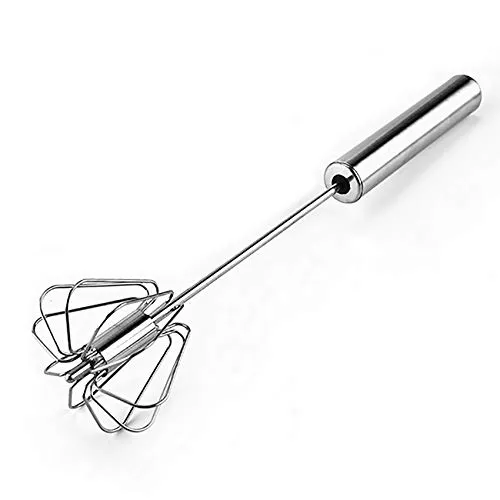 Multifunktion Edelstahl Rühren, Spring mechanischer halbautomatischer Schneebesen, Milchaufschäumer, Eier Mischen, Sahne Schäumen, Spülmaschinenfest, Soße Hand Whisk, 1 Stück, 26 * 6 * 6cm