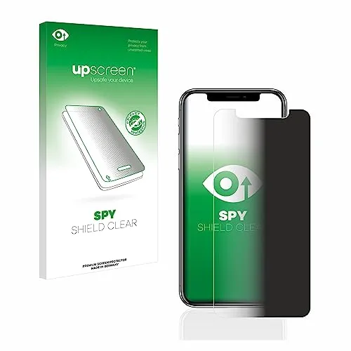 upscreen Anti-Spy Blickschutzfolie für Apple iPhone X/Xs / 11 Pro Made in Germany, Privacy Displayschutz-Folie [Sichtschutz, Blaulichtfilter]