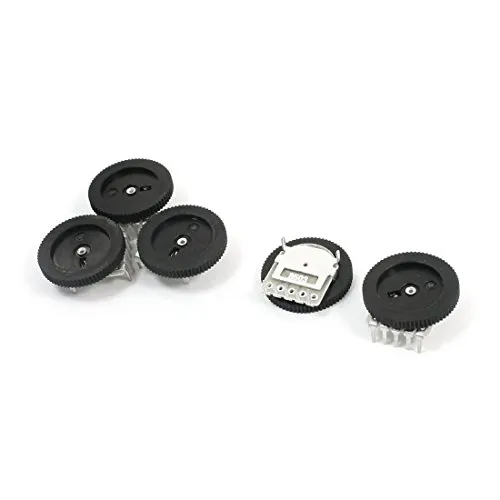 sourcing map 5 Stk. B503 50K Ohm Zifferblatt Taper Volume Rad für Duplex Potentiometer 16x2mm de