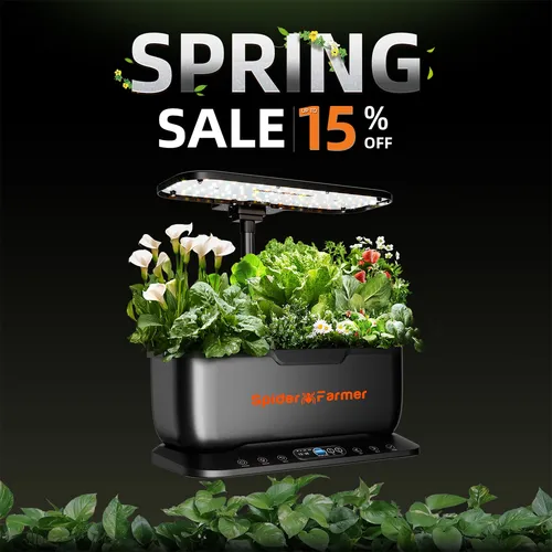Spider Farmer G1500 LED Pflanzenlampe für Wachstum - Vielseitige LED Pflanzenlampe mit Full Spectrum, ideal für Blüten und Stecklinge. Energieeffizient, langlebig und mit Auto-Dim-Funktion für optimales Wachstum.
