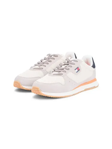 Tommy Jeans TJM EVA RUNNER LEATHER Sneaker Freizeitschuh, Halbschuh, Schnürschuh mit seitlicher Logoflagge