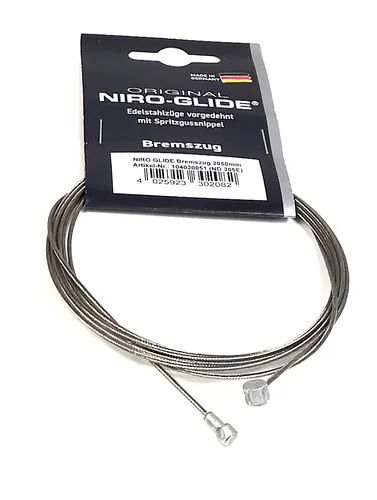 Doppelnippel Bremszug 1,5 x 2050 mm Niro-Glide Rennrad Universal Walze Birne