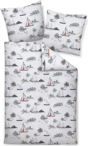 Janine Bettwäsche Tango 20150, Seersucker, 2-teilig in blau von Original Janine