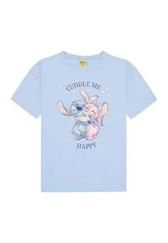 ONOMATO! T-Shirt Stitch Kinder Oberteil kurzarm blau 146-152 - Kinder-Shirt aus 100% Baumwolle in Blau, mit coolem Stitch-Print, perfekt für den Sommer und bequem für den Alltag.