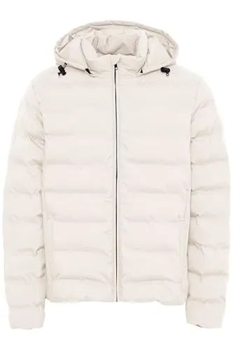 !Solid SDMilas Herren Steppjacke Jacke Winterjacke mit abnehmbarer Kapuze hochschließender Kragen Eingrifftaschen Regular fit, Größe:L, Farbe:OATMEAL (130401)