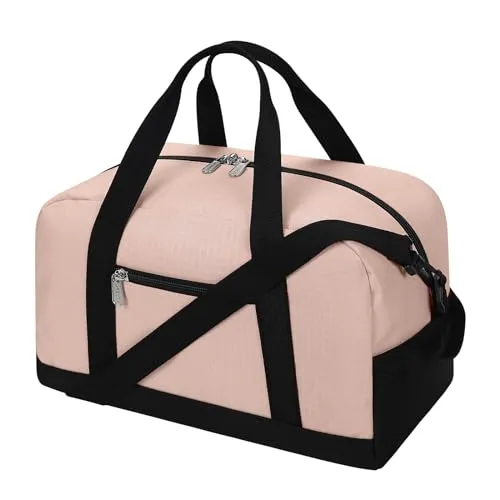 Mini Reisetasche, Sporttasche 18L Small Duffel Bag XS, Schulsporttasche, Weekender, Fitnesstasche 35x20x25cm-Rosa