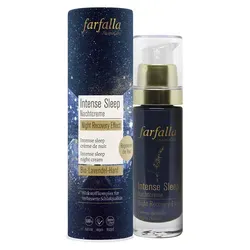 Farfalla Essentials AG Nachtcreme Intense Sleep - Nachtcreme für erholsame Nächte - Nachtcreme mit Night Recovery Effect, verbessert die Schlafqualität und regeneriert die Haut über Nacht. Enthält Bio-Lavendel- und Hanföl für einen entspannten Teint am Morgen.