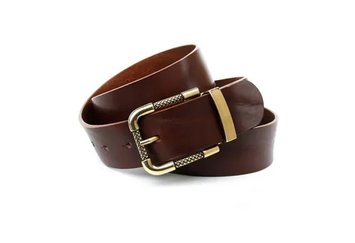 Anthoni Crown Herren F4TV.340 Gürtel, Dunkelbraun 040, 100 cm - Herren-Gürtel aus 100% pflanzlich gegerbtem Echtleder, reißfest und langlebig. Individuell kürzbar mit Klemmverschluss für perfekten Sitz. Stilvoll und bequem, passt zu jedem Outfit.