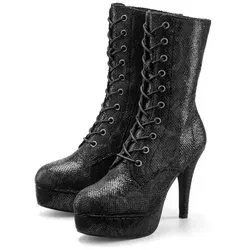 LASCANA Belle Affaire Stiefel, Schnürstiefelette, High-Heel-Boots mit Plateauabsatz
