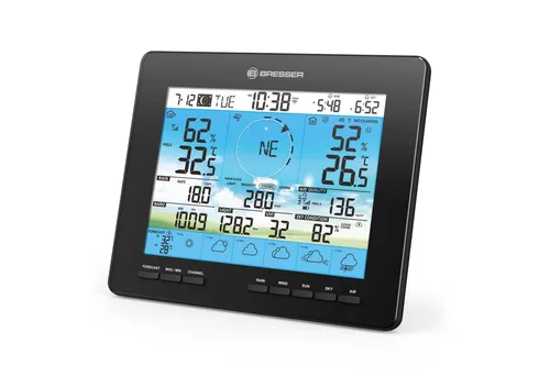 Bresser 7003210 6-Tage 4CAST Wetter-Center Zusatz-Basisstation - Ersatzbasisstation für Bresser 7003210 Wetterstation, bietet umfangreiche Wettermessdaten und Frostwarnung für präzise Raumklimaüberwachung.