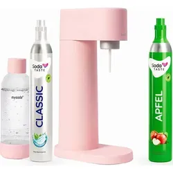 Sparangebot: Woody Wassersprudler (Rosa) + CO2-Zylinder Apfel - Rosa