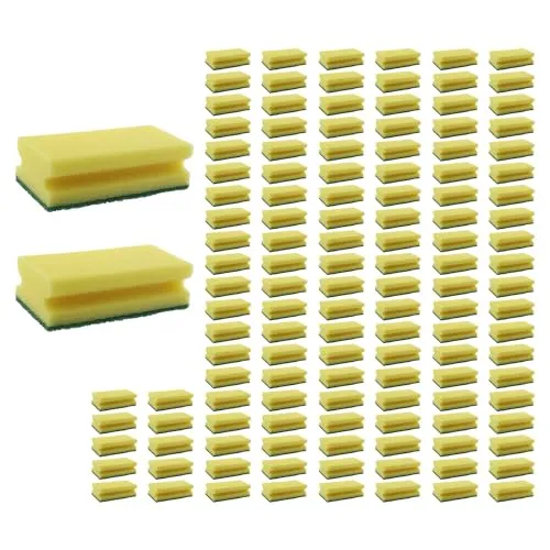Scheuerschwamm XXL Küchenschwamm 130x70x45mm - Kraftvolle Reinigung - Der XXL Küchenschwamm mit robustem Vlies für die intensive Reinigung hartnäckiger Verschmutzungen. Die praktische Griffmulde sorgt für sicheren Halt und schont die Hände. Ideal für alle Spülvorgänge. Lieferumfang: 132 Stück.