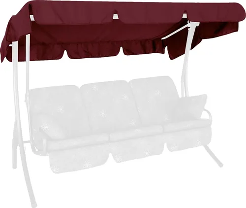 ANGERER Hollywoodschaukel Sonnendach - Schaukeldach für 3-Sitzer - Made in Germany - Hochwertiges Sonnendach für Hollywoodschaukeln, bietet UV-Schutz und Schatten. Waschbar bei 30°C, passt perfekt auf viele Modelle mit 210 x 145 cm Dachgestänge. Einfache Montage dank praktischer Stoffschlaufen.