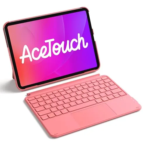 Inateck Hülle mit Tastatur für iPad 10/11 Generation - Ultraleichte, nur 7.6mm dicke Tastatur mit abnehmbarer Hülle, ideal für unterwegs. Kompatibel mit iPad A16 und Pro 11, bietet komfortables Tippen und präzise Touchsteuerung.