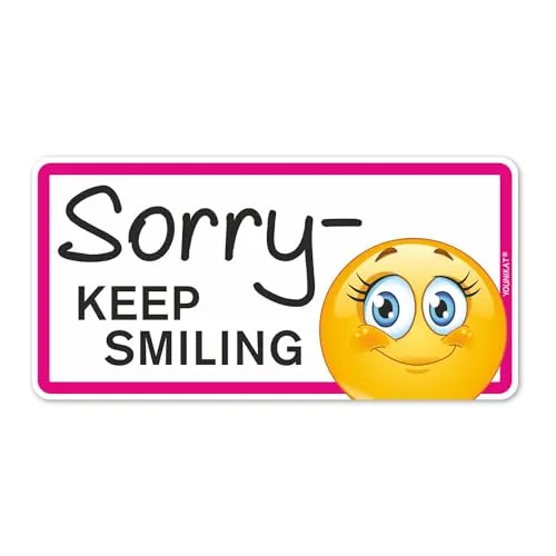 younikat Aufkleber Sorry Smile 20x10 cm