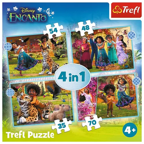 Puzzle 4w1 Nasze magiczne Encanto TREFL 34615 TR TREFL 5900511346152