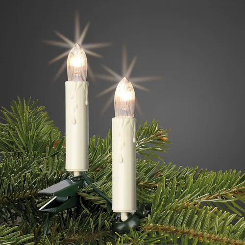 hellum 611533 Riffelkerzenkette 15-teilig in beige von Hellum