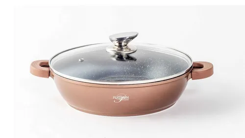 Platinum Kochtopf WOK Servierpfanne 24 cm, Copper in braun von *Platinum