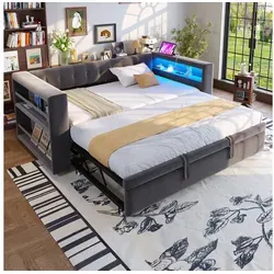 Odikalo Schlafsofa mit LED & Steckdose