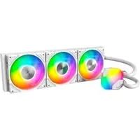 Montech Hyper Flow ARGB 360 - Weiße CPU-Wasserkühlung mit RGB - CPU-Kühler für AMD & Intel, max 29 dBA, 397mm Radiator mit 3 x 120mm RGB Lüftern, ideal für leise und stylische Gaming-PCs.