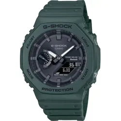 CASIO G-SHOCK GA-B2100-3AER Herren Sportuhr Grün - Armbanduhr mit stoßfestem Design und Bluetooth-Funktion, ideal für aktive Männer und Outdoor-Abenteuer.