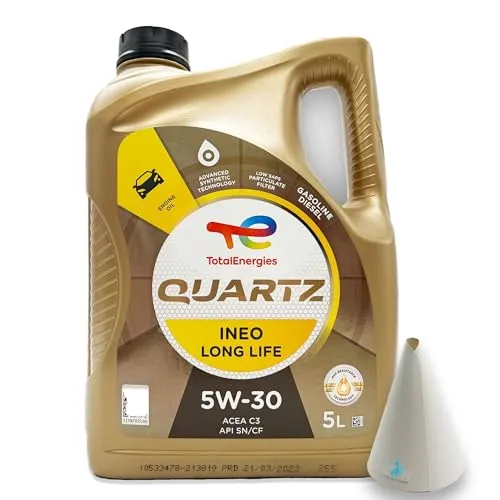 L Total Quartz Ineo Longlife 5W-30 | passend für | VW 504 00 | VW507 00 | MB 229.51 | BMW LONGLIFE-04 | PORSCHE C30 | 5 Liter | Motoröl | Motorenöl | mit Trichter 5