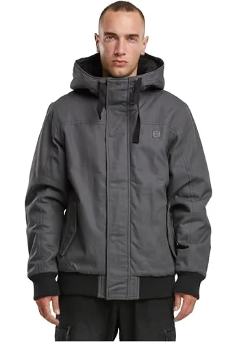Brandit Winterjacke Herren Essential Jacket anthrazit - Funktionsjacke aus 100% Baumwolle mit weichem Teddyfell-Futter, ideal für kühle Tage. Urbaner Stil trifft auf Funktionalität – perfekt für Stadt und Outdoor!