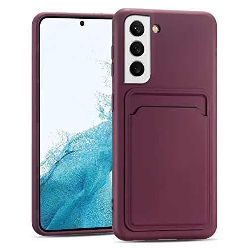 CoolGadget Kartenhülle Handy für Samsung Galaxy S22 Plus Card Case, Schutzhülle mit Kartenfach & TPU Stoßschutz und Microfaserfutter, kompatibel mit Samsung Galaxy S22 Plus (6,55 Zoll), Lila