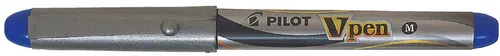 PILOT Füllhalter V Pen Silver Federbreite: 0,4 mm blau