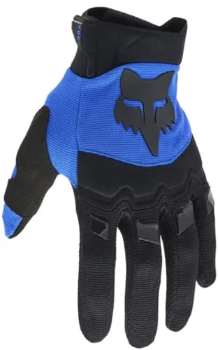 FOX Dirtpaw 2023 Motocross Handschuhe, schwarz-blau, Größe S - Motorradhandschuhe mit formgepresster Neoprenmanschette für sicheren Halt und gepolsterter, touchscreen-kompatibler Handinnenfläche – ideal für optimale Kontrolle und Komfort beim Fahren.