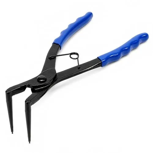 XPOtool Sprengring Zange 90° Winkel, 65 mm lange Spitzen, Seegeringzange aus Carbonstahl für Innenringe Innensprengringe, Sicherungszange mit rutschfestem Griff